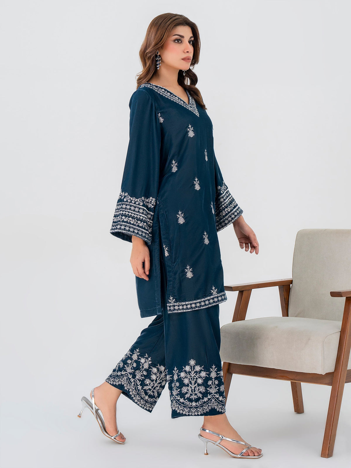 Lime Light | Velvet Pret | V-17 -  Lime Light Ladies Clothes - Original Designer Dress - House of Maryam