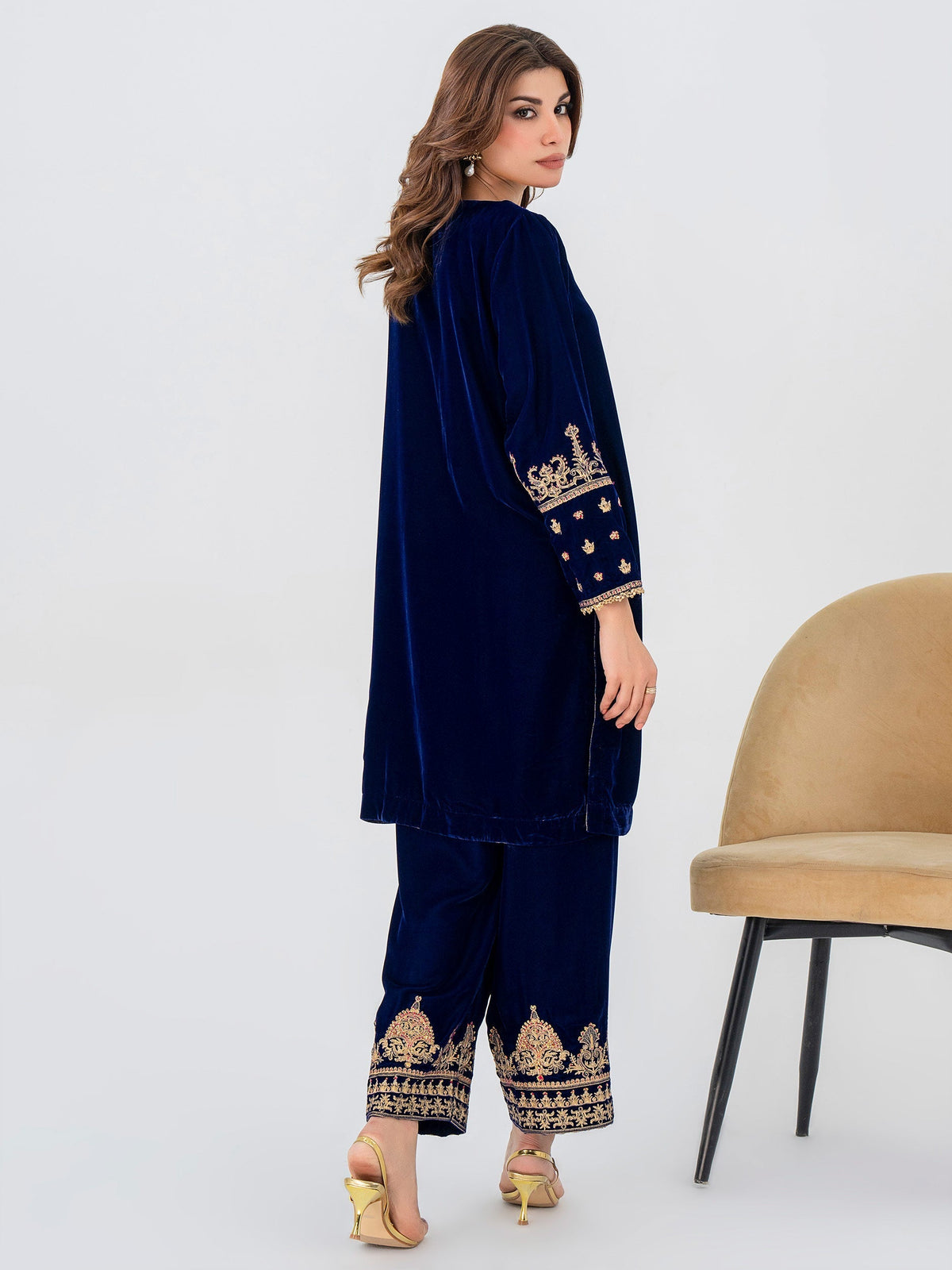 Lime Light | Velvet Pret | V-18 -  Lime Light Ladies Clothes - Original Designer Dress - House of Maryam