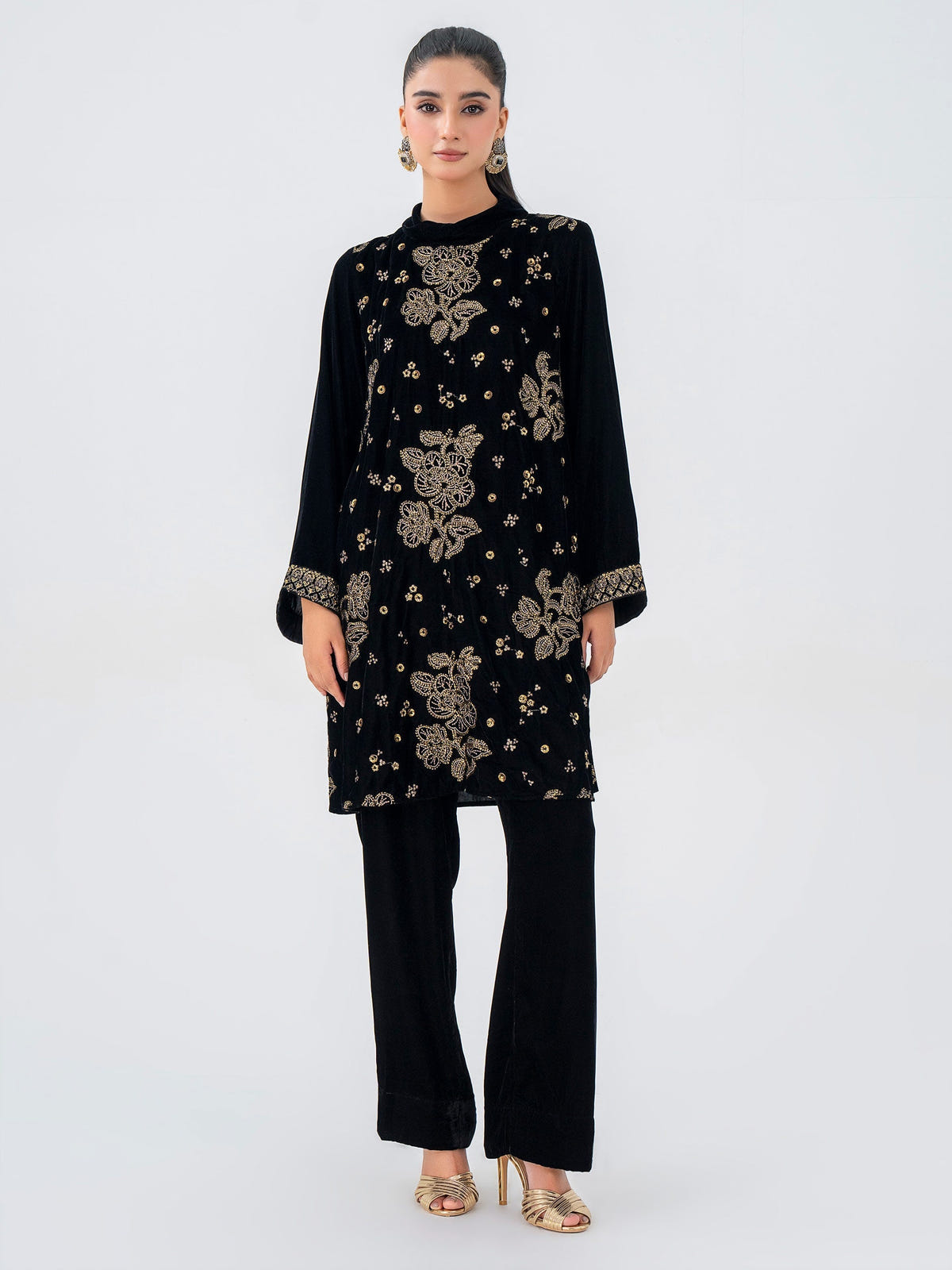 Lime Light | Velvet Pret | V-13 -  Lime Light Ladies Clothes - Original Designer Dress - House of Maryam