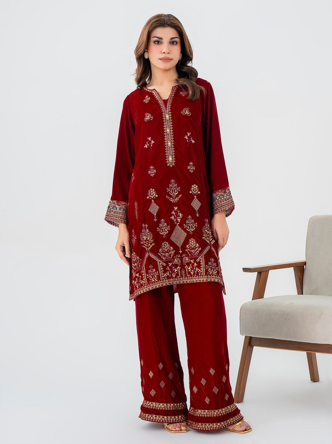 Lime Light | Velvet Pret | V-19 -  Lime Light L -  House of Maryam