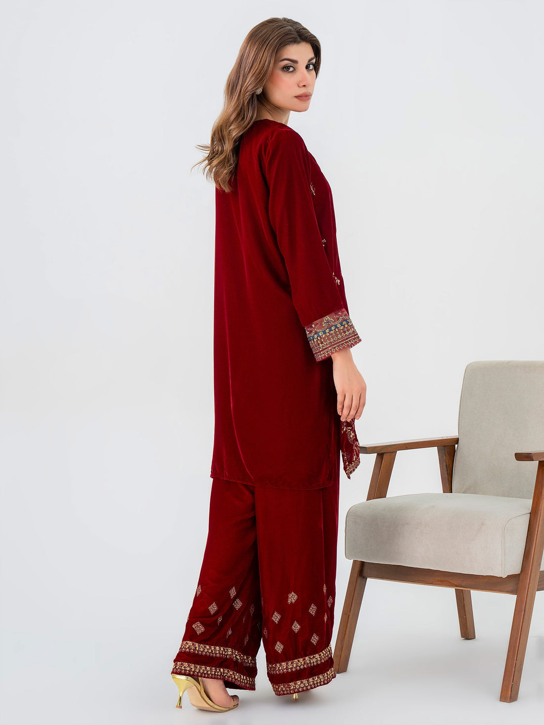 Lime Light | Velvet Pret | V-19 -  Lime Light L -  House of Maryam