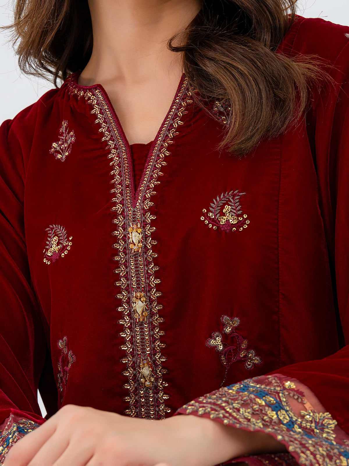 Lime Light | Velvet Pret | V-19 -  Lime Light L - Original Designer Dress - House of Maryam