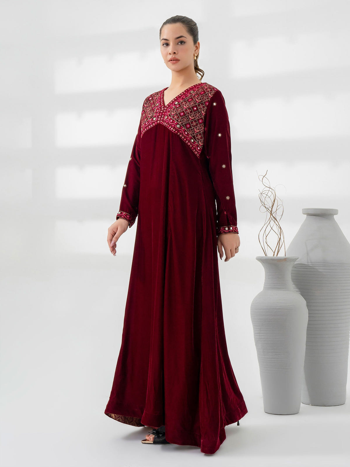 Lime Light | Velvet Pret | V-04 -  Lime Light Ladies Clothes - Original Designer Dress - House of Maryam