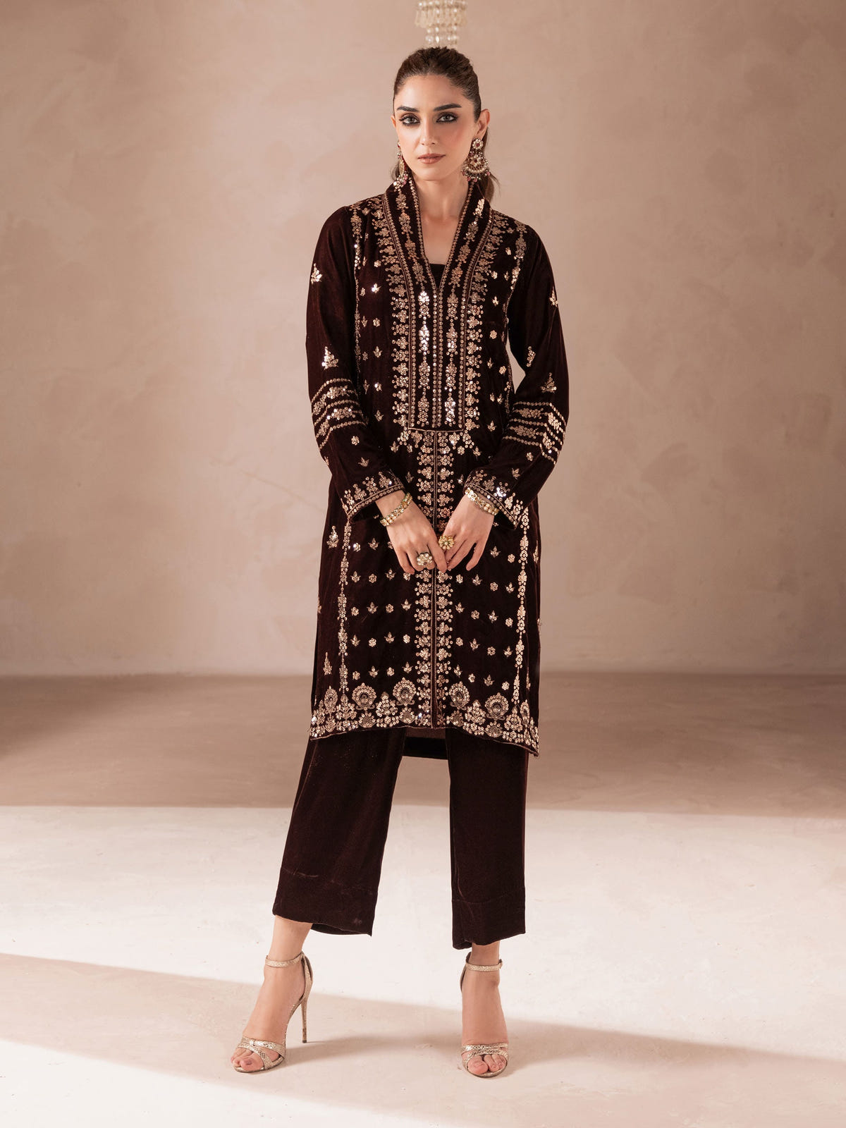 Lime Light | Velvet Pret | V-08 -  Lime Light Ladies Clothes - Original Designer Dress - House of Maryam