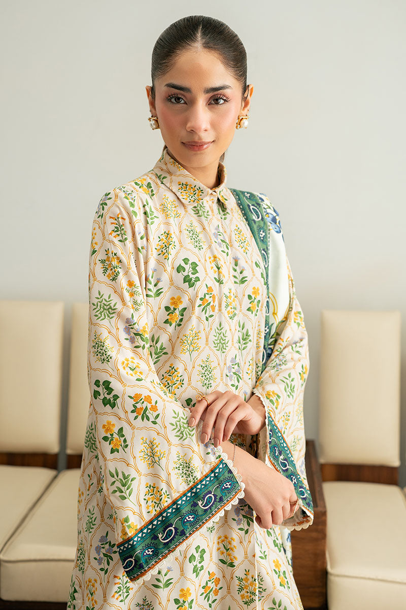Cross Stitch | Basic Pret | Lemon Drop-3PC (Shirt, Trouser & Dupatta), image 5