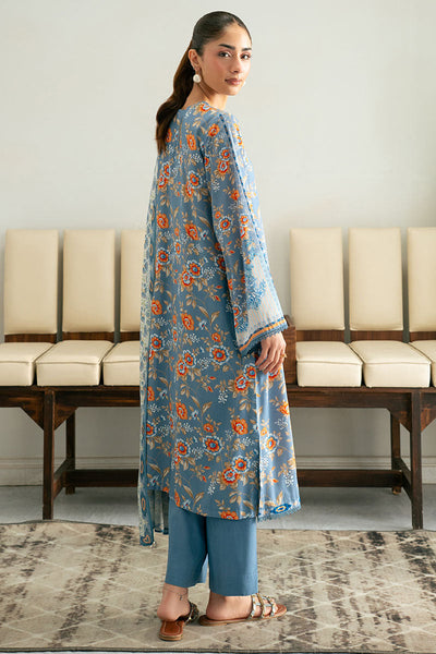 Cross Stitch | Basic Pret | Blue Glass-3PC (Shirt, Trouser & Dupatta)