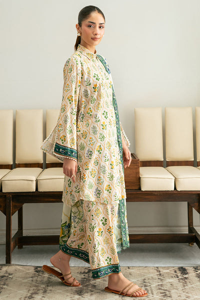 Cross Stitch | Basic Pret | Lemon Drop-3PC (Shirt, Trouser & Dupatta)