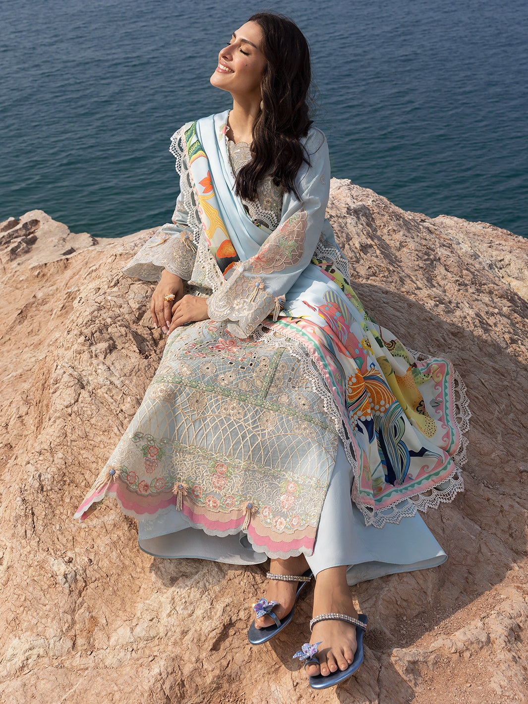 Mahnur | Sirena Luxury Lawn 25 | Luna -  Mahnur Ladies Clothes - Original Designer Dress - House of Maryam
