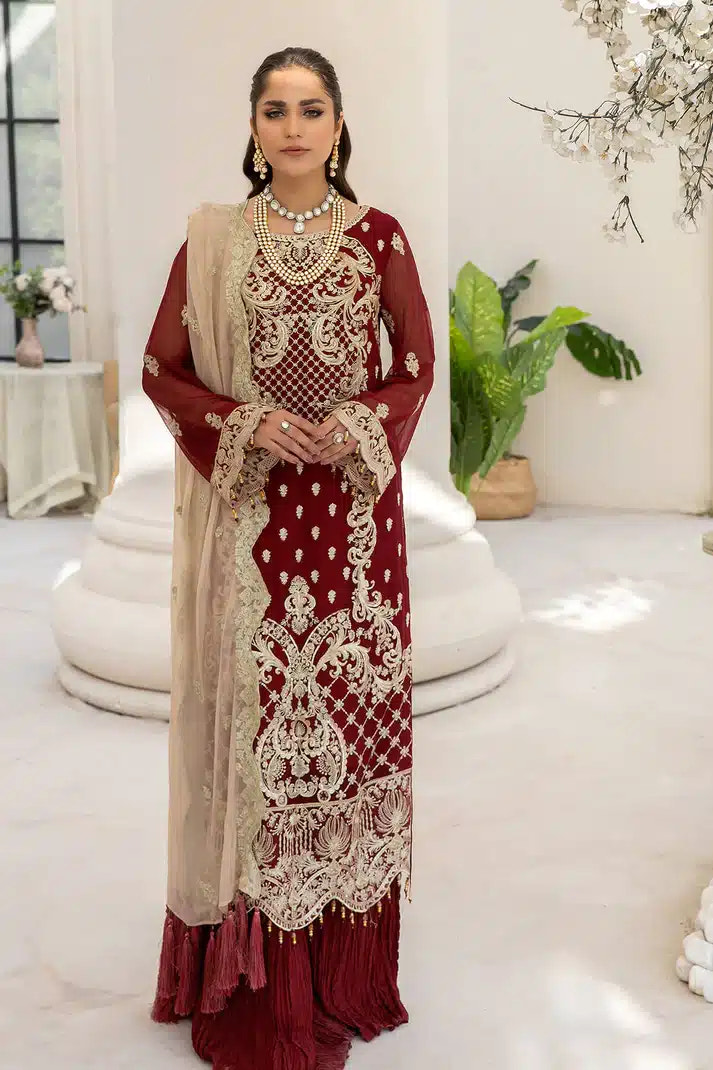 Imrozia Premium | Naqsh Formals 23 | M-55 Sienna -  Imrozia Premium Formal - Original Designer Dress - House of Maryam