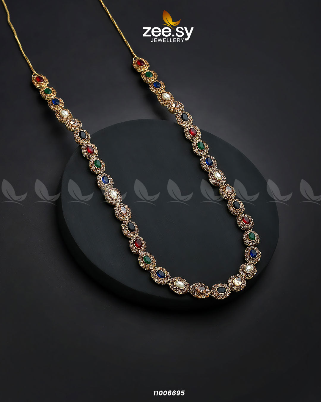 Mala Necklace-0915 -  Zeesy Necklace Sets - Original Designer Dress - House of Maryam