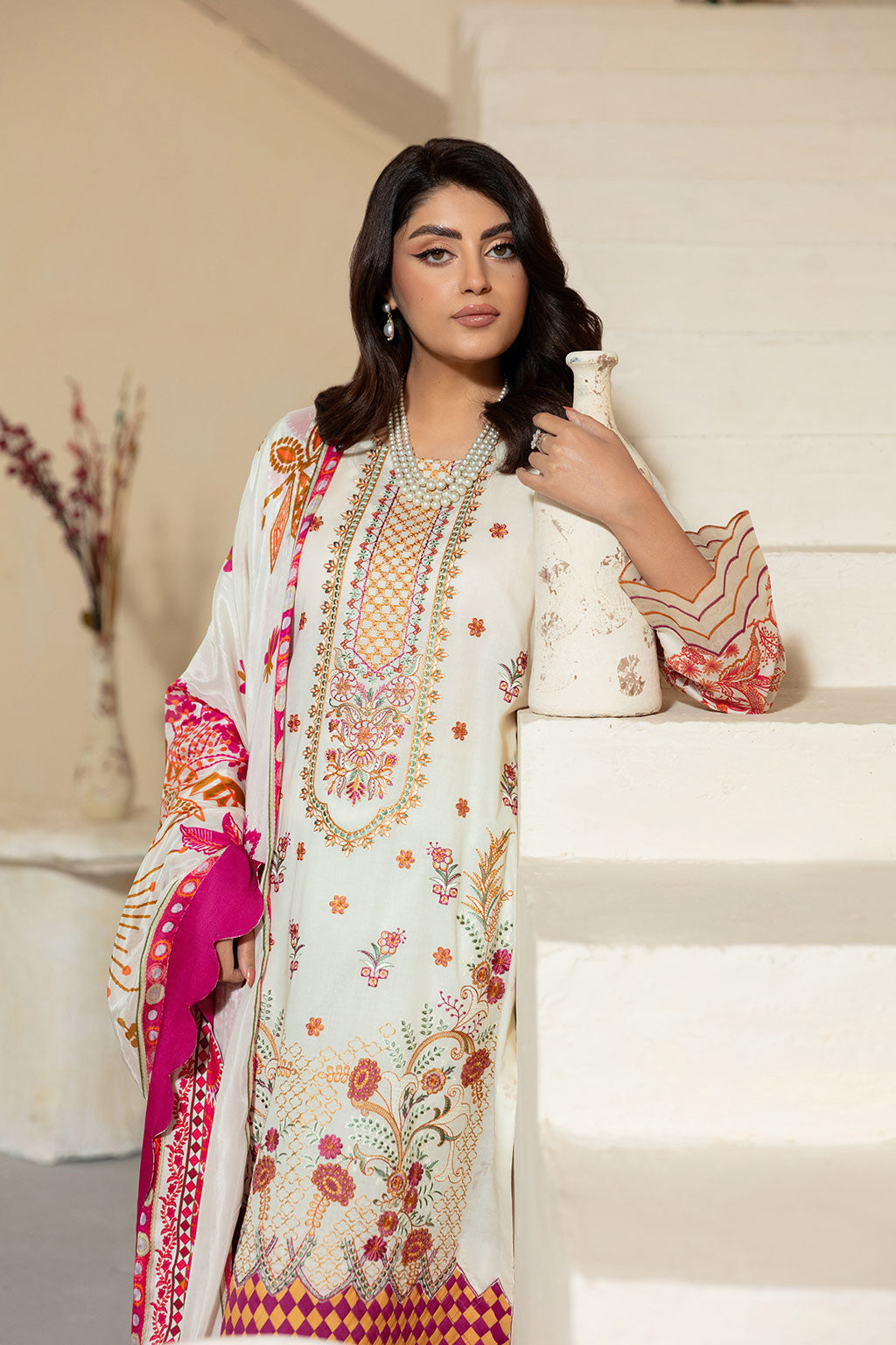Ramsha | Mashaal Luxury Lawn | L-1308 -  Ramsha Ladies Clothes - Original Designer Dress - House of Maryam