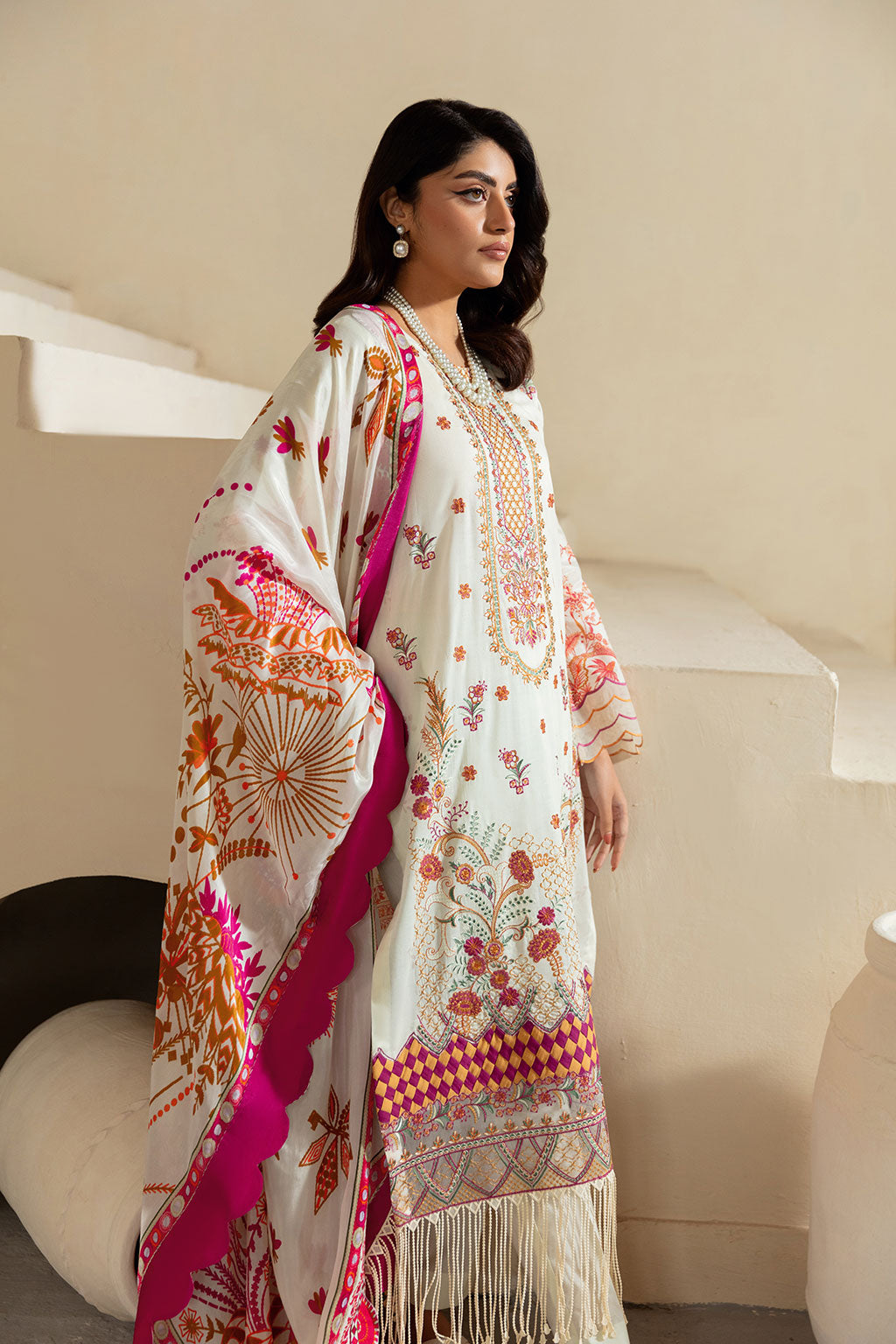 Ramsha | Mashaal Luxury Lawn | L-1308 -  Ramsha Ladies Clothes - Original Designer Dress - House of Maryam