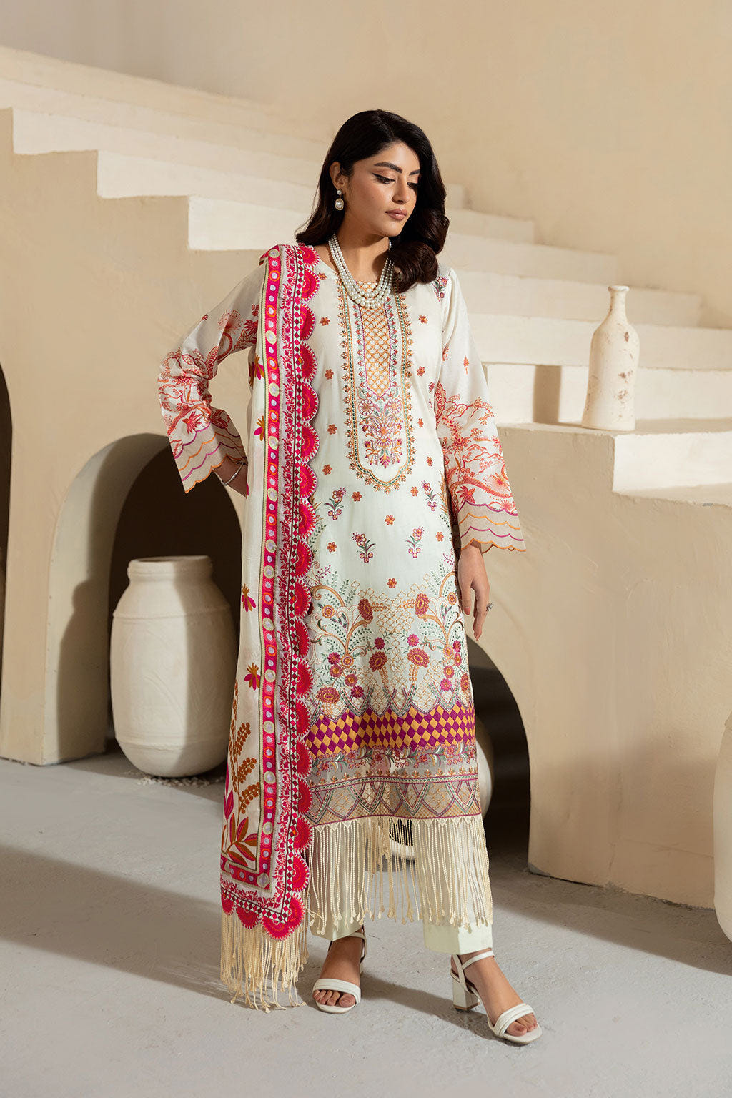 Ramsha | Mashaal Luxury Lawn | L-1308 -  Ramsha Ladies Clothes - Original Designer Dress - House of Maryam