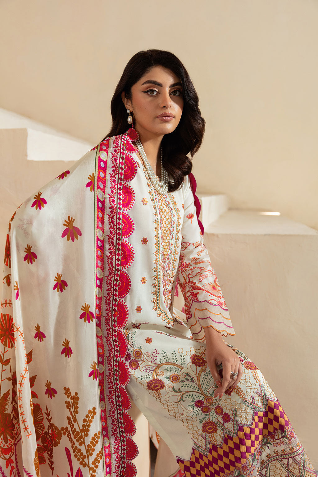 Ramsha | Mashaal Luxury Lawn | L-1308 -  Ramsha Ladies Clothes - Original Designer Dress - House of Maryam