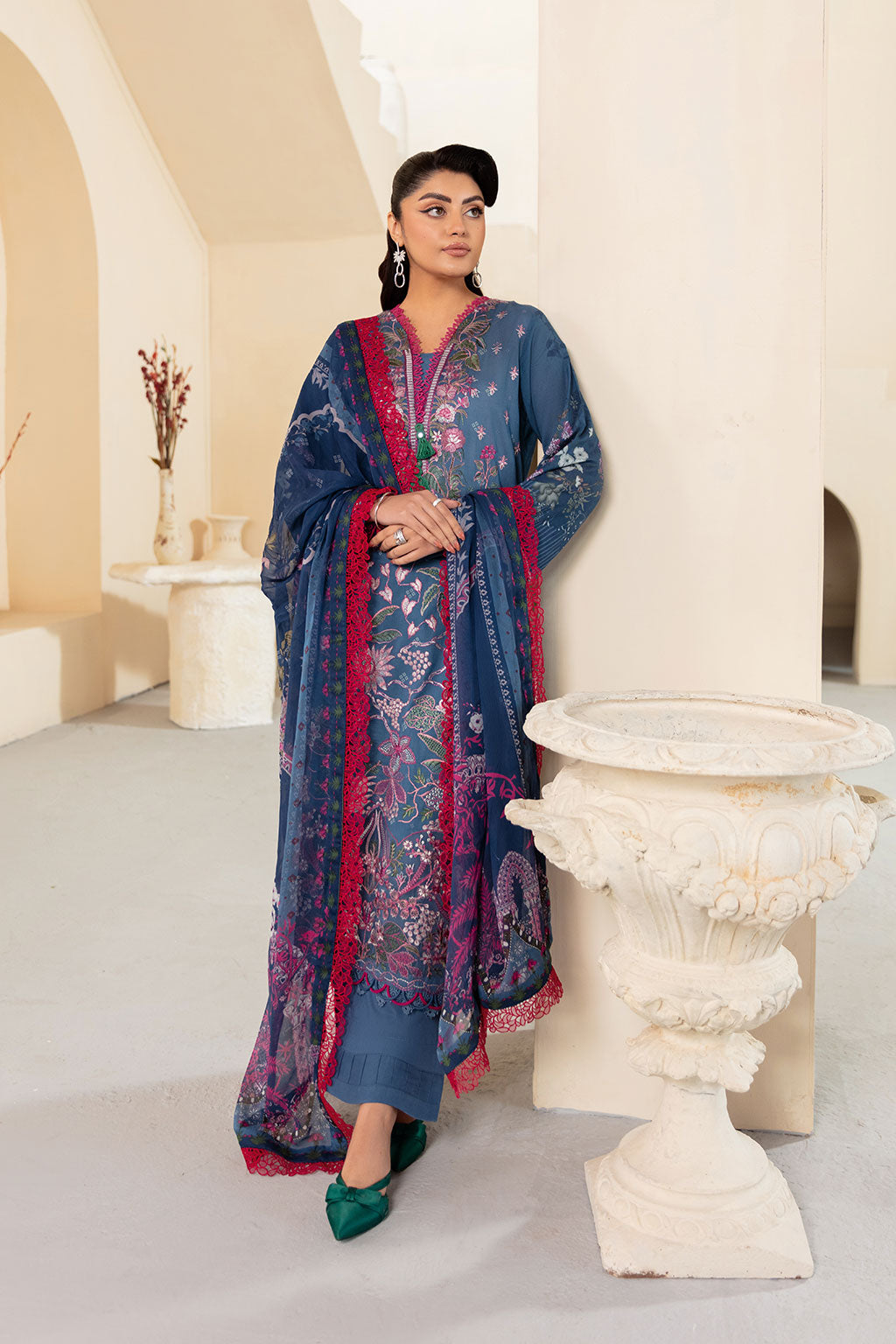 Ramsha | Mashaal Luxury Lawn | L-1305 -  Ramsha Ladies Clothes - Original Designer Dress - House of Maryam