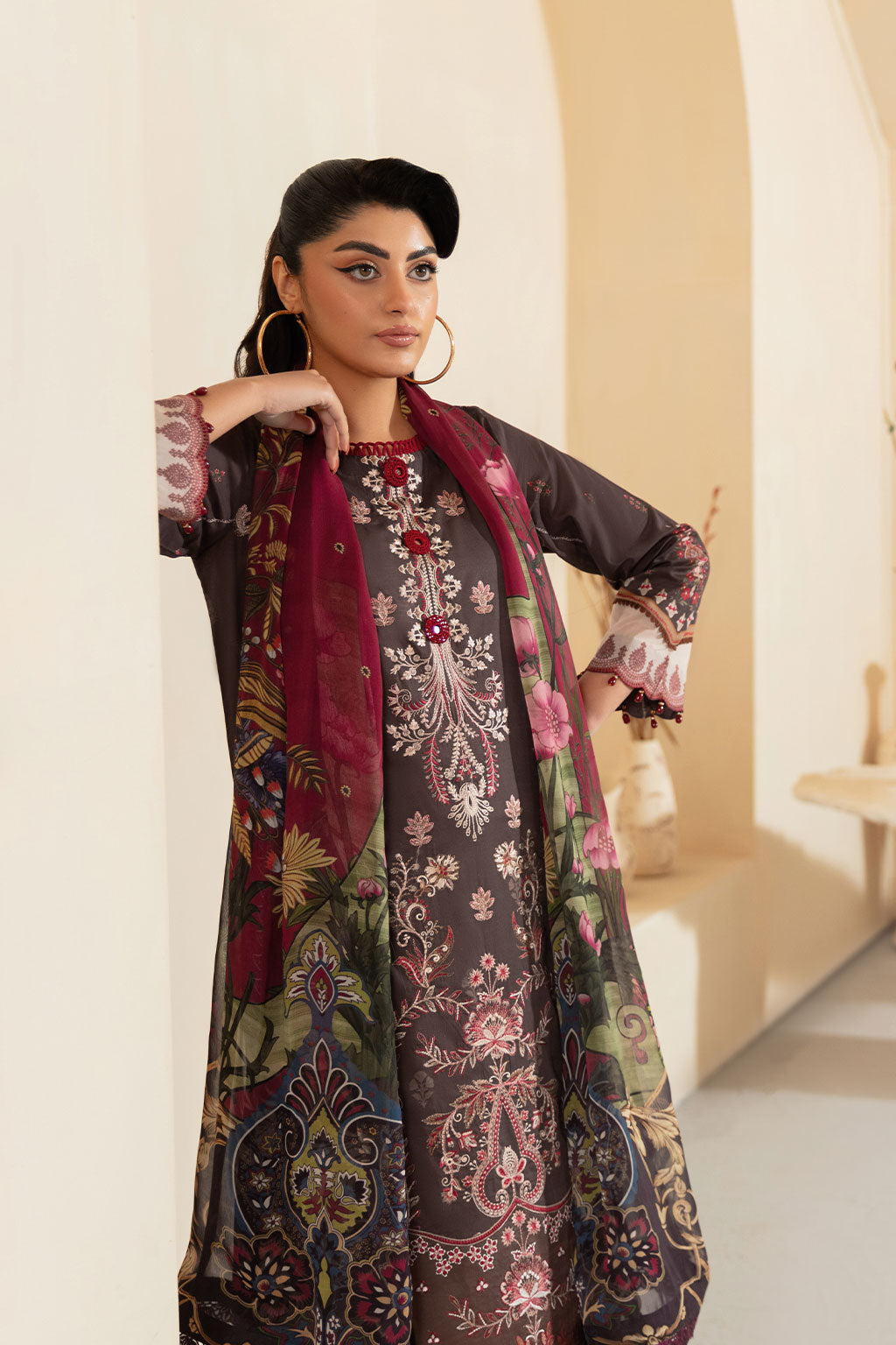 Ramsha | Mashaal Luxury Lawn | L-1309 -  Ramsha Ladies Clothes - Original Designer Dress - House of Maryam
