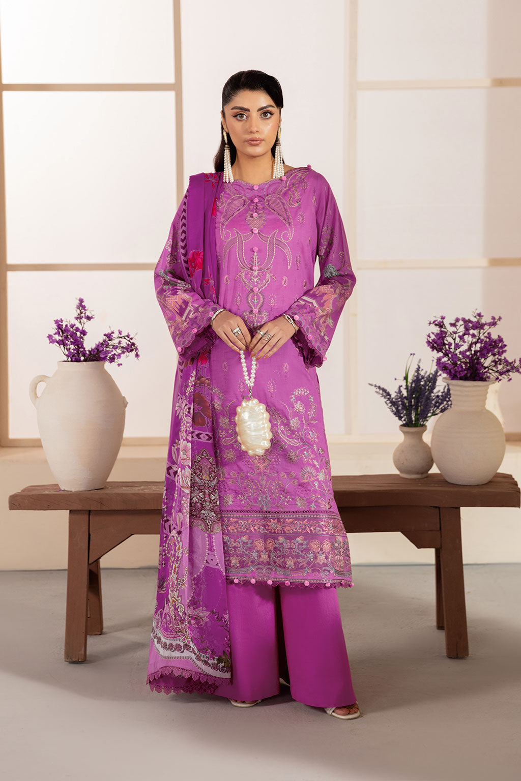 Ramsha | Mashaal Luxury Lawn | L-1312 -  Ramsha Ladies Clothes - Original Designer Dress - House of Maryam