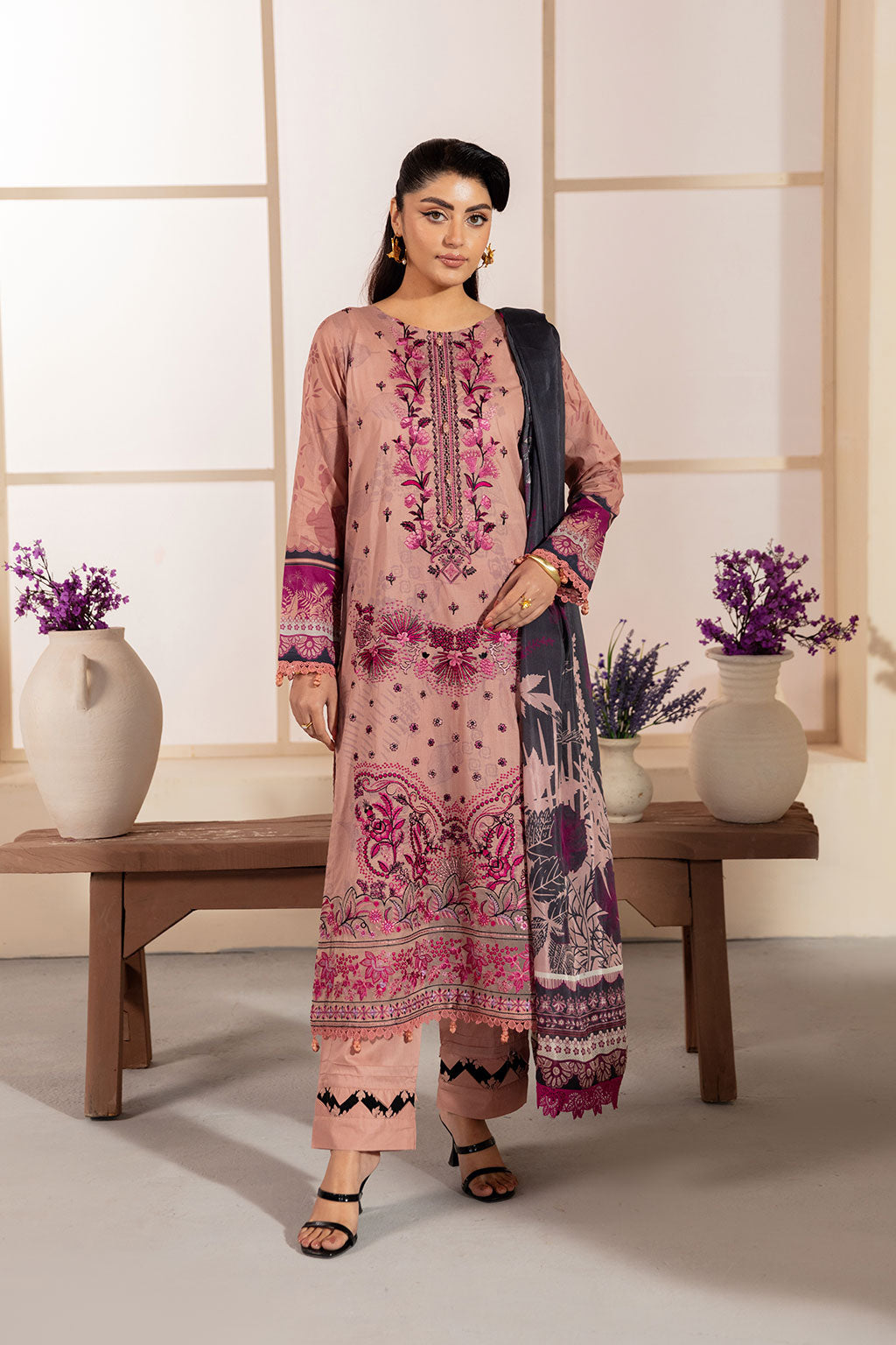Ramsha | Mashaal Luxury Lawn | L-1306 -  Ramsha Ladies Clothes - Original Designer Dress - House of Maryam