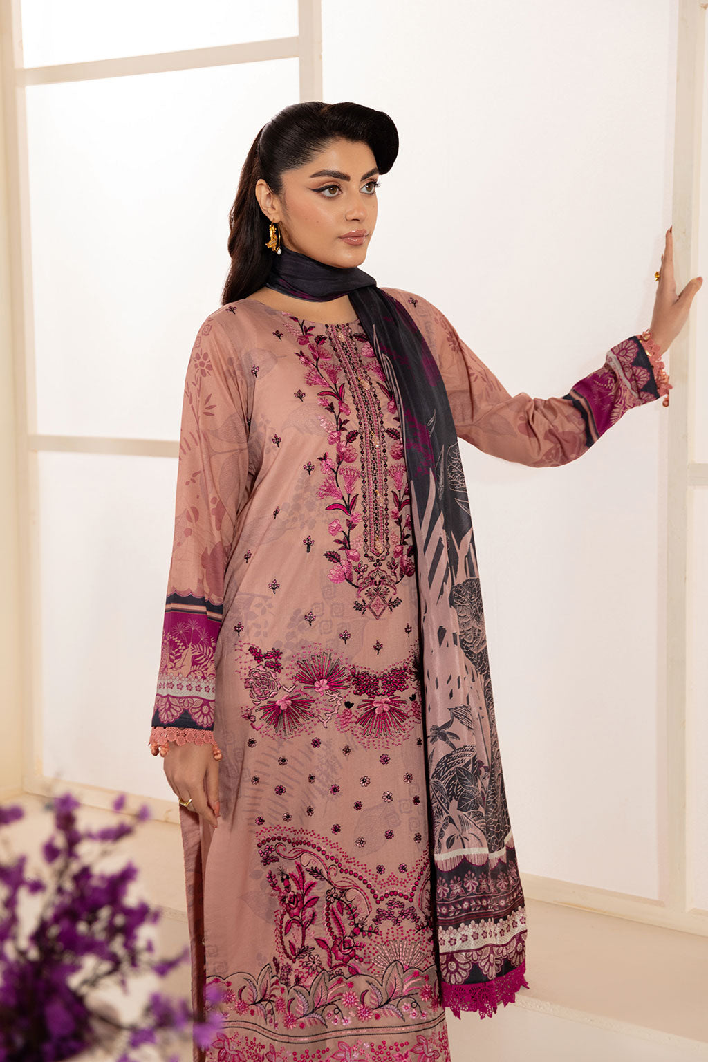 Ramsha | Mashaal Luxury Lawn | L-1306 -  Ramsha Ladies Clothes - Original Designer Dress - House of Maryam