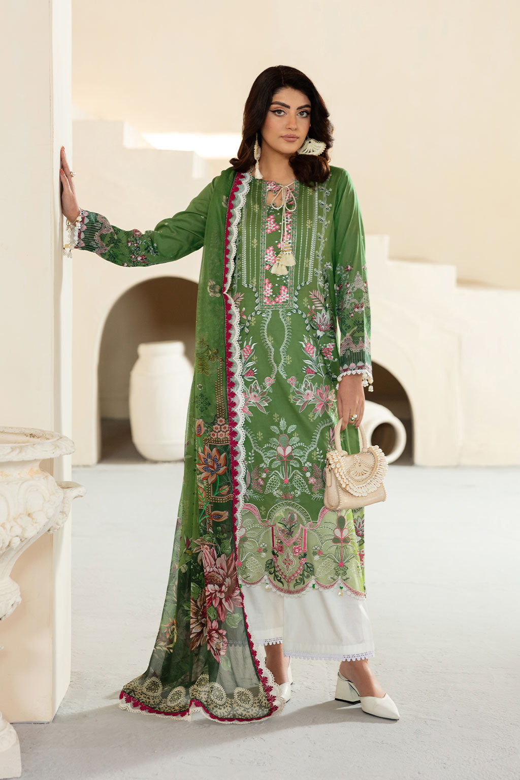 Ramsha | Mashaal Luxury Lawn | L-1307 -  Ramsha Ladies Clothes - Original Designer Dress - House of Maryam