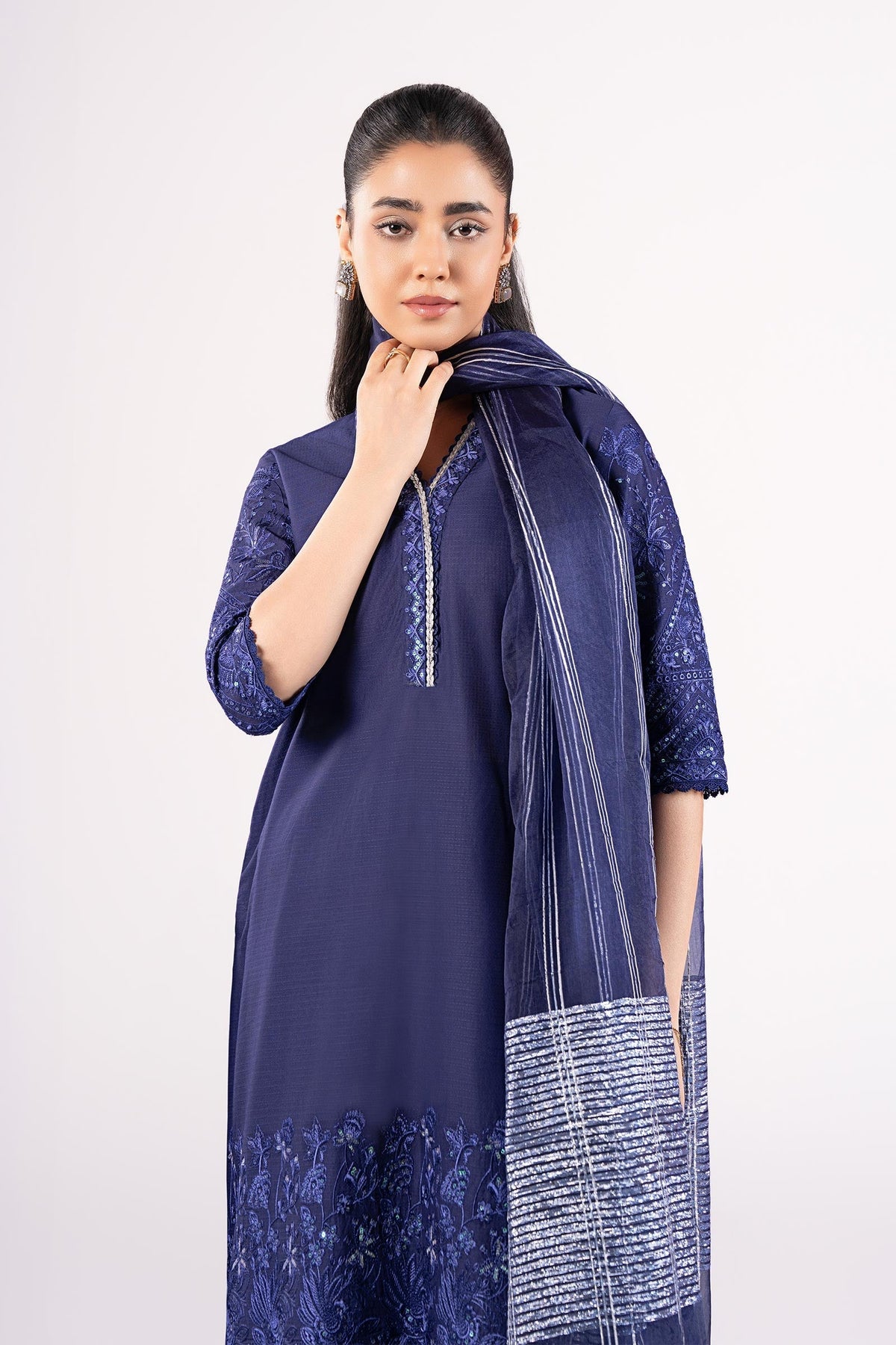 Maria B | Basics RTW | 3 Pc Embroidered Dobby Suit | MB-CS25-137 -  Maria B Ladies Clothes - Original Designer Dress - House of Maryam