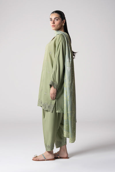 Maria B | Basics RTW | 3 Pc Embroidered Lurex Stripe Suit | MB-CS25-143 -  Maria B Ladies Clothes - Original Designer Dress - House of Maryam