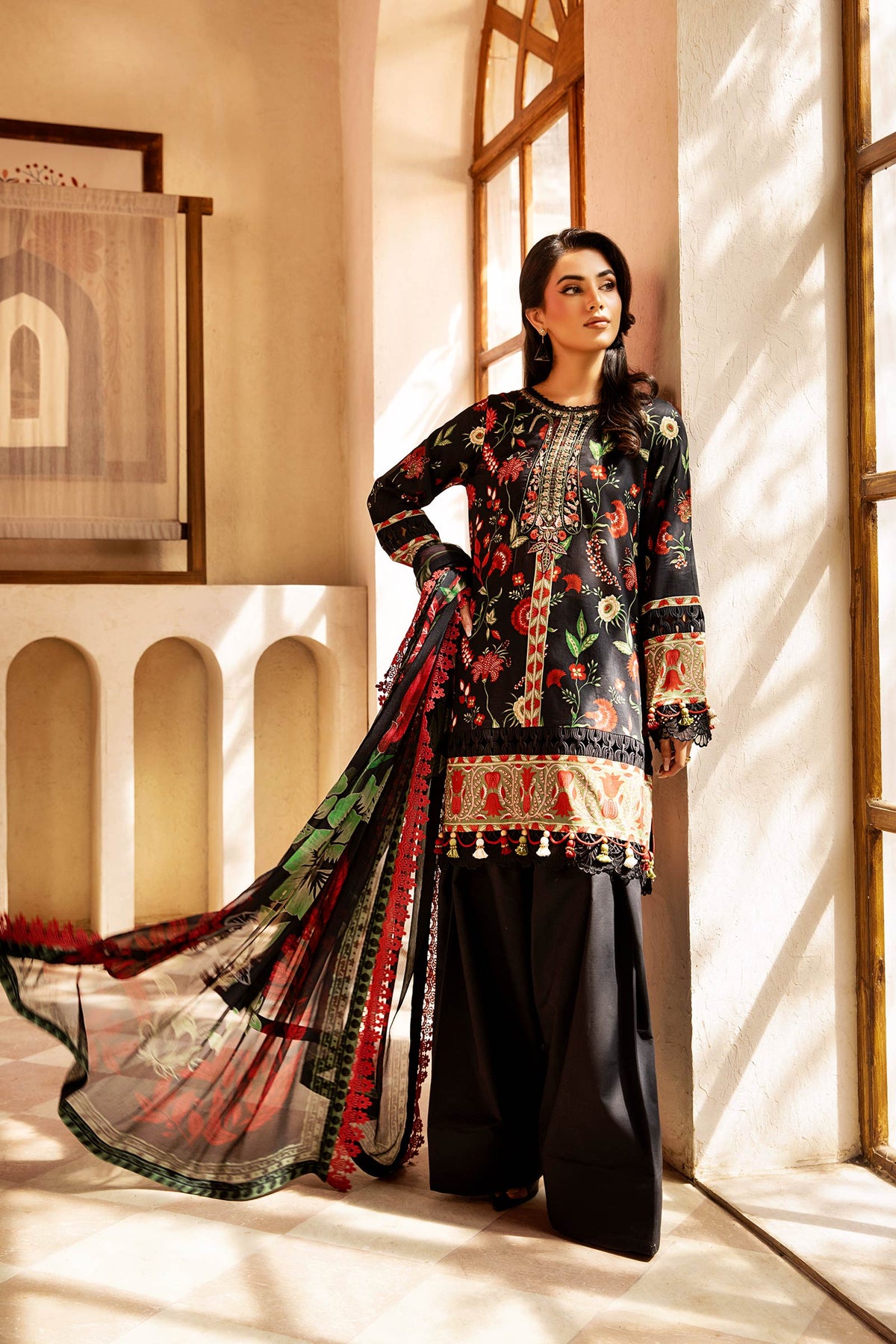 Maria B | Eid Basic Lawn | MB-CUS25-901A -  Maria B Ladies Clothes - Original Designer Dress - House of Maryam