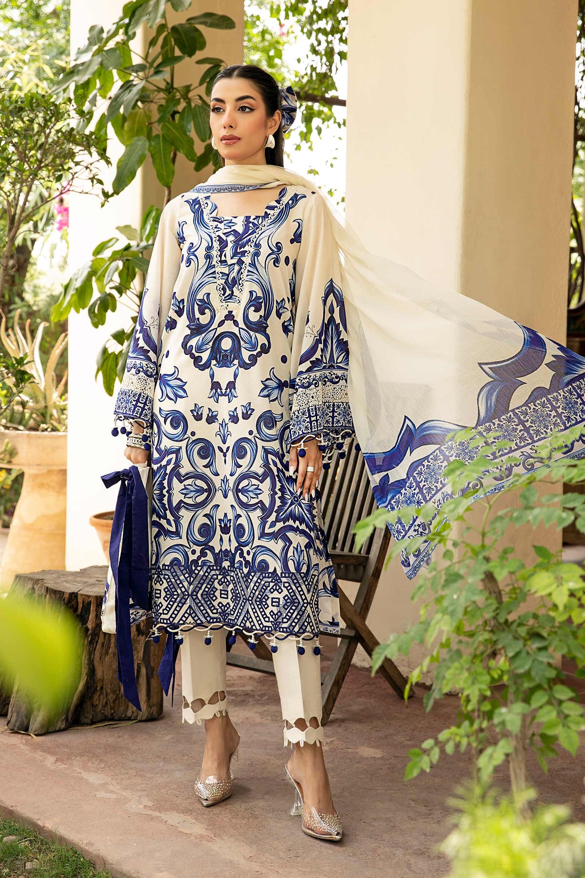 Maria B | Eid Basic Lawn | MB-CUS25-904A -  Maria B Ladies Clothes - Original Designer Dress - House of Maryam