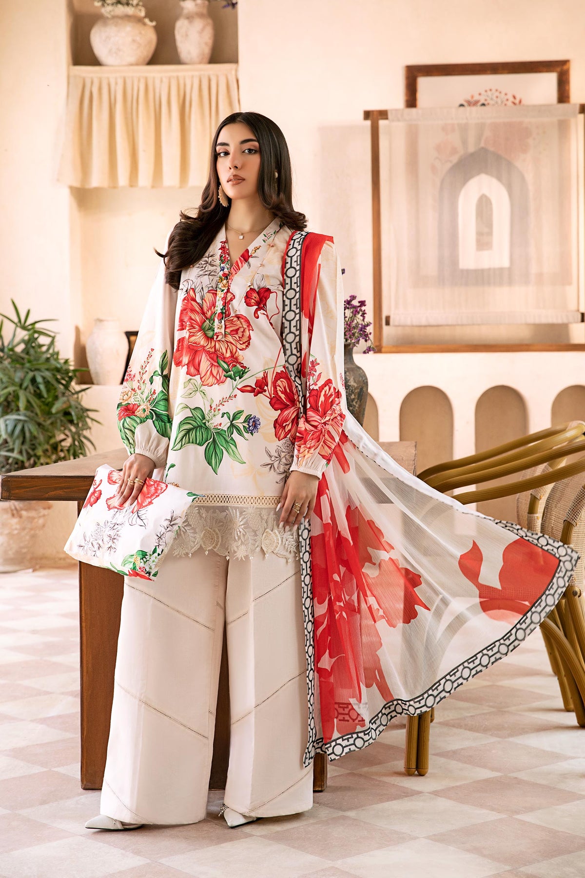 Maria B | Eid Basic Lawn | MB-CUS25-907B -  Maria B Ladies Clothes - Original Designer Dress - House of Maryam