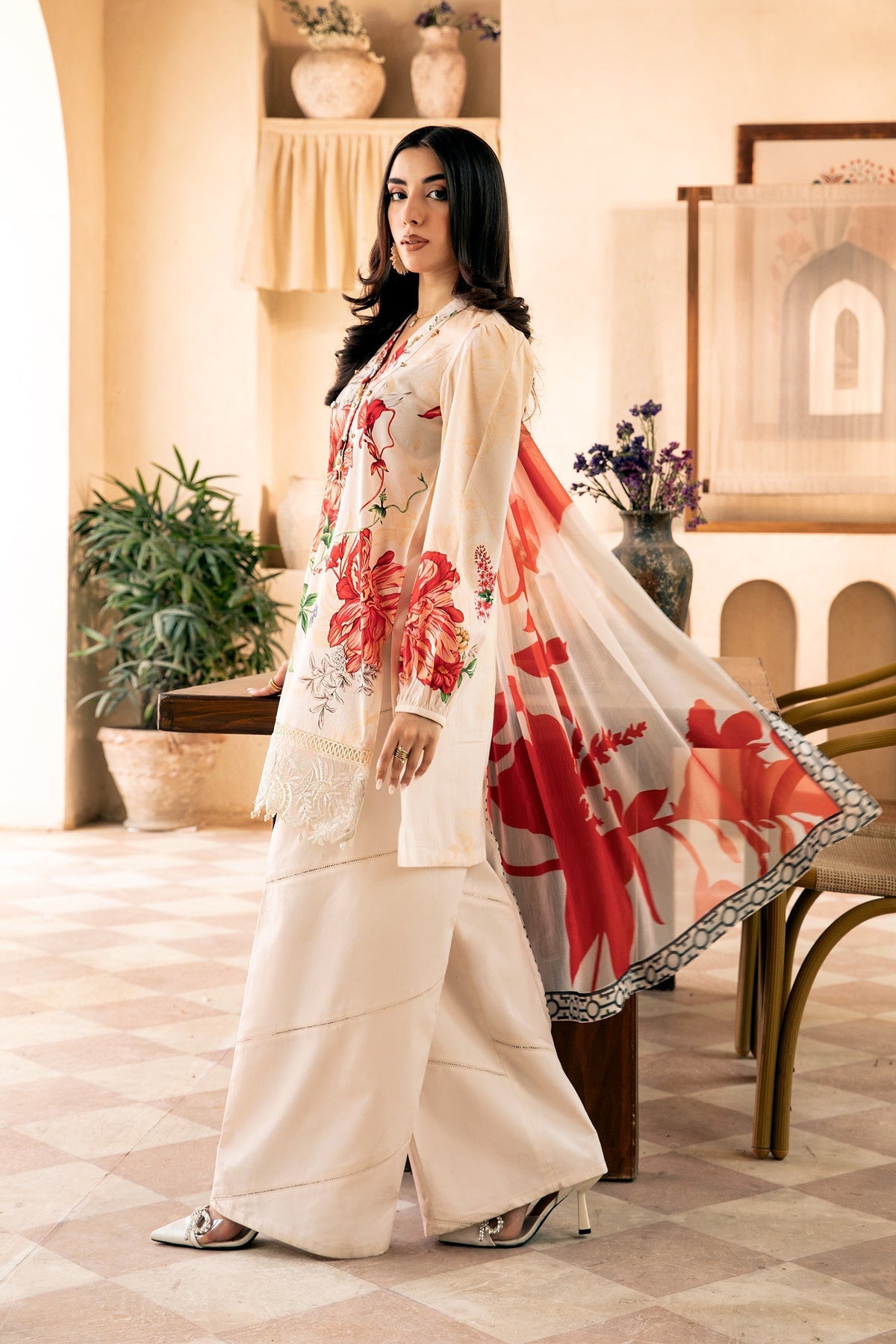 Maria B | Eid Basic Lawn | MB-CUS25-907B -  Maria B Ladies Clothes - Original Designer Dress - House of Maryam