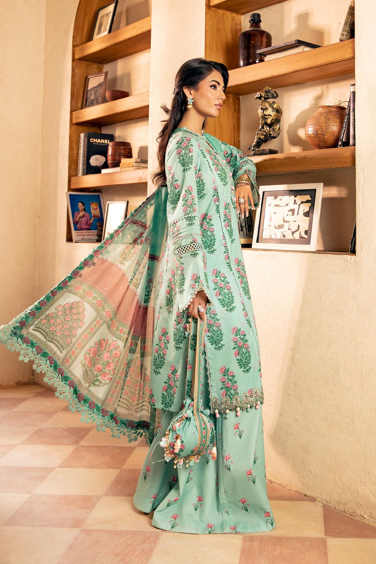 Maria B | Eid Basic Lawn | MB-CUS25-908B -  Maria B Ladies Clothes - Original Designer Dress - House of Maryam