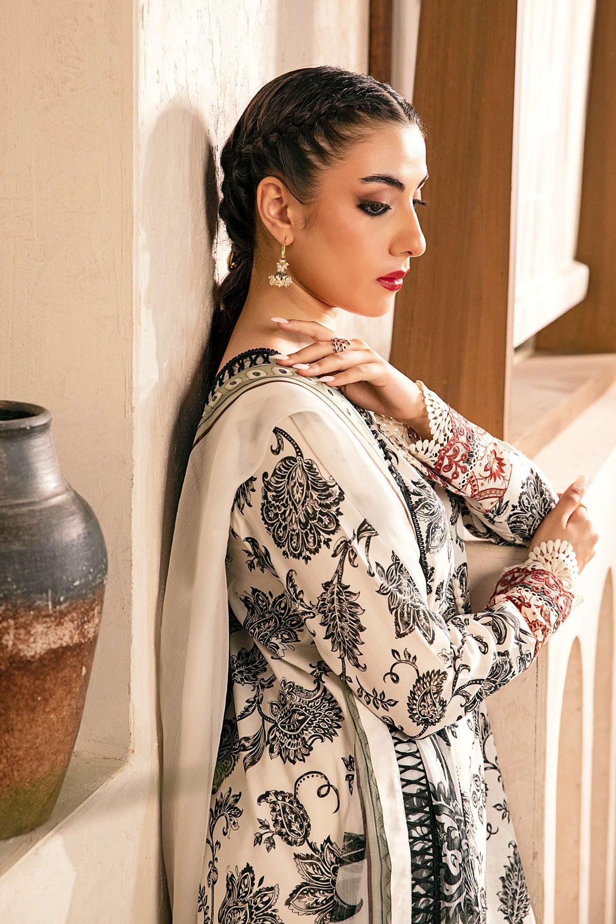 Maria B | Eid Basic Lawn | MB-CUS25-909A -  Maria B Ladies Clothes - Original Designer Dress - House of Maryam