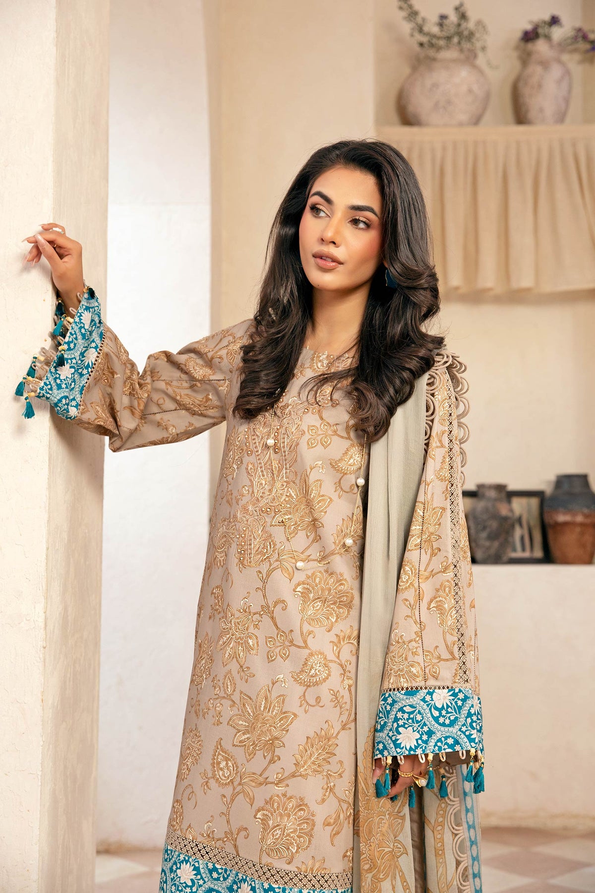 Maria B | Eid Basic Lawn | MB-CUS25-909B -  Maria B Ladies Clothes - Original Designer Dress - House of Maryam