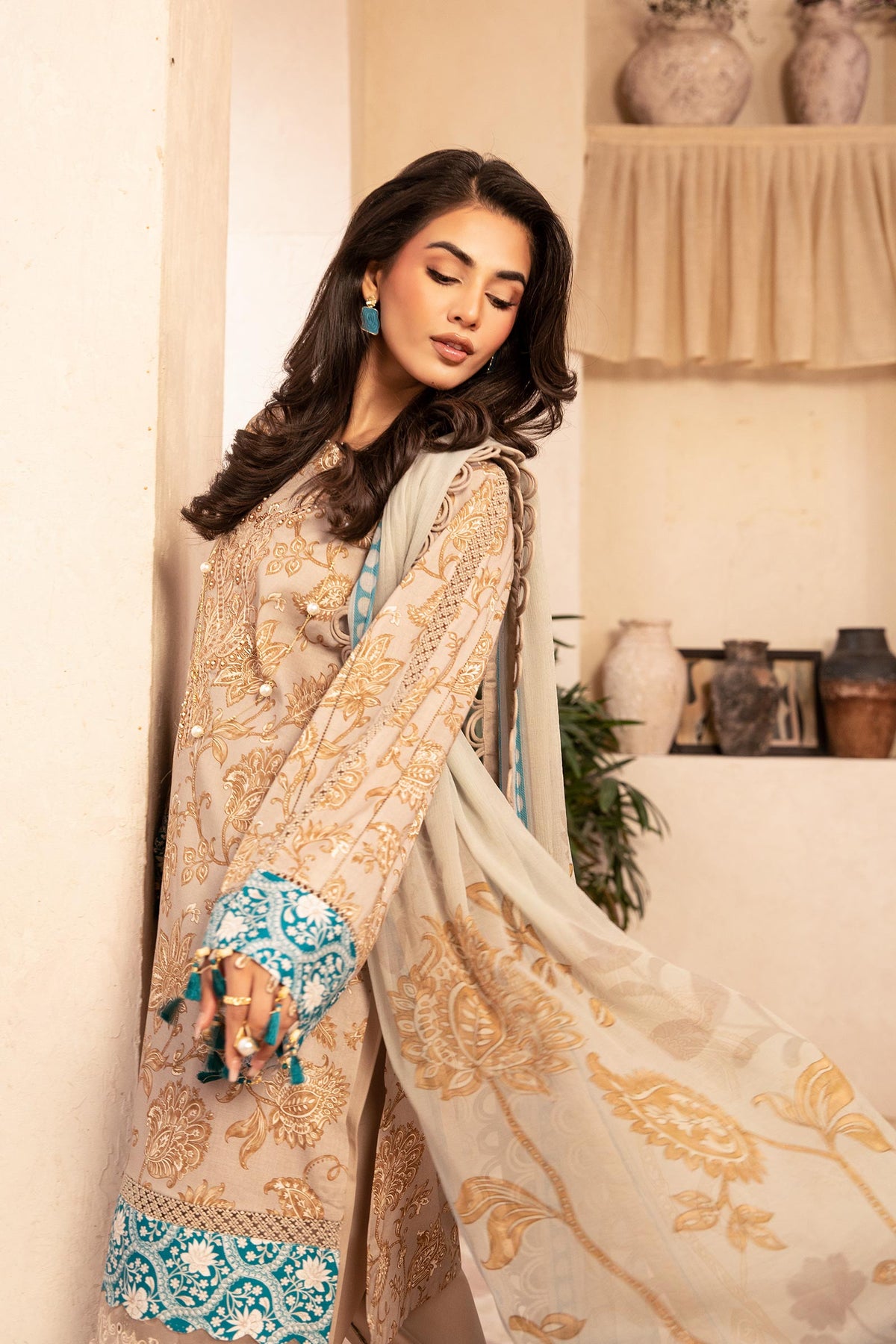 Maria B | Eid Basic Lawn | MB-CUS25-909B -  Maria B Ladies Clothes - Original Designer Dress - House of Maryam