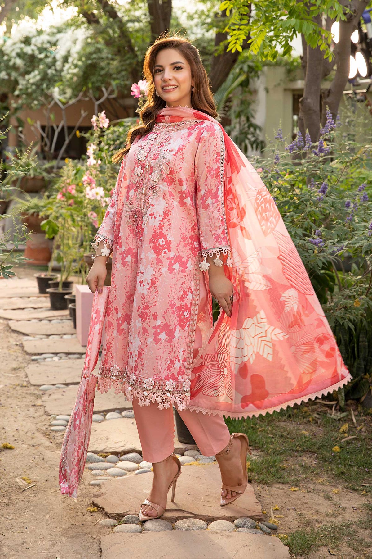 Maria B | Eid Basic Lawn | MB-CUS25-910B -  Maria B Ladies Clothes - Original Designer Dress - House of Maryam