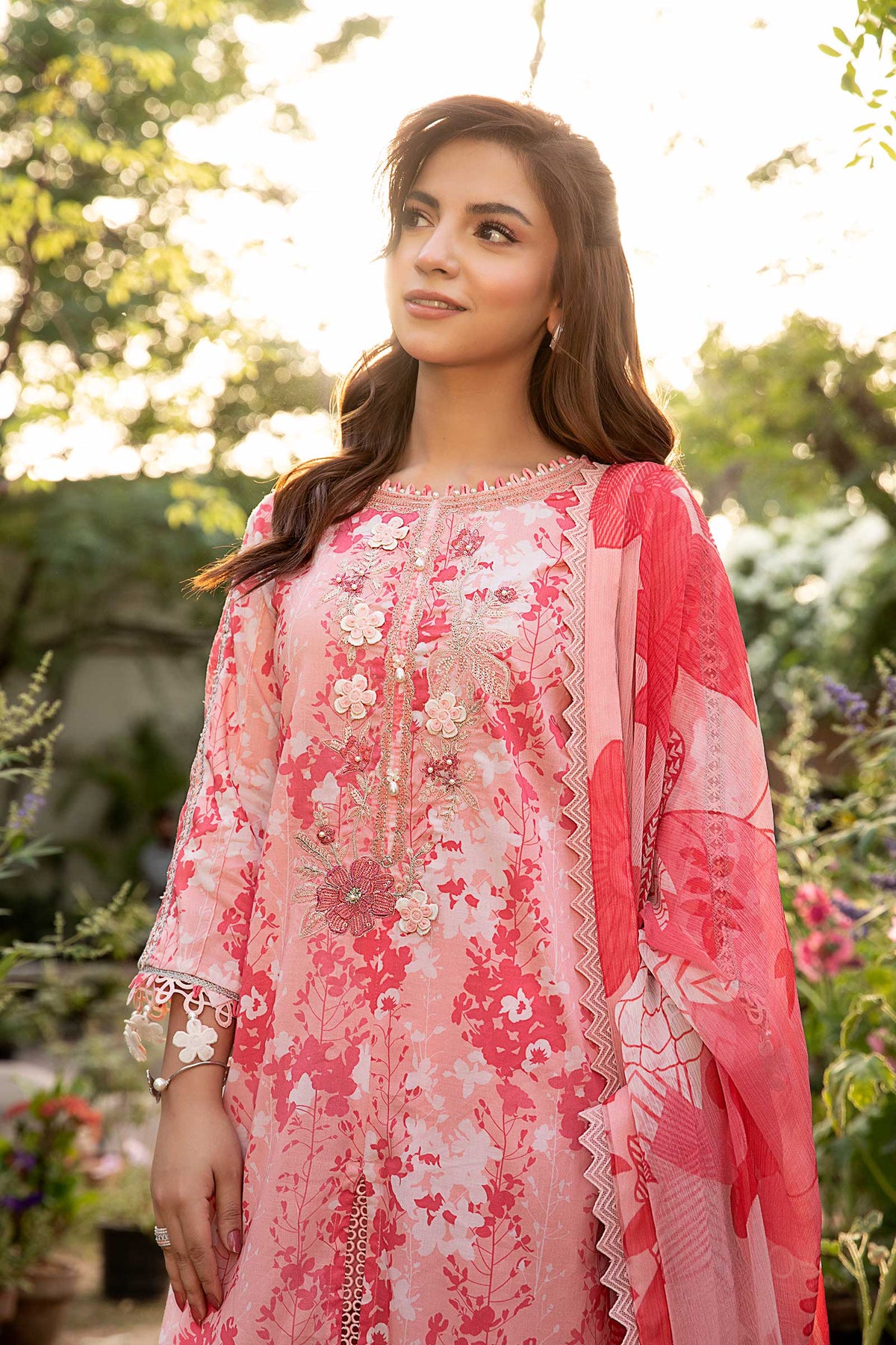Maria B | Eid Basic Lawn | MB-CUS25-910B -  Maria B Ladies Clothes - Original Designer Dress - House of Maryam