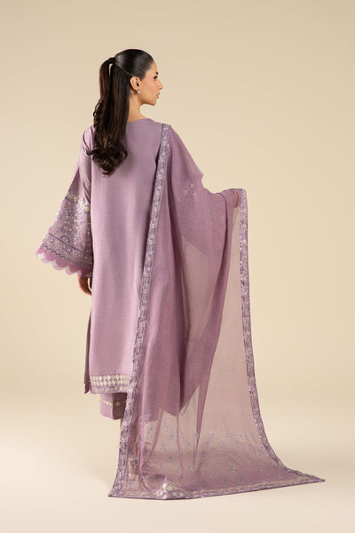 Maria B | Basics RTW | 3 Pc Embroidered Two Tone Silk Suit | MB-FS25-17 -  Maria B Ladies Clothes - Original Designer Dress - House of Maryam