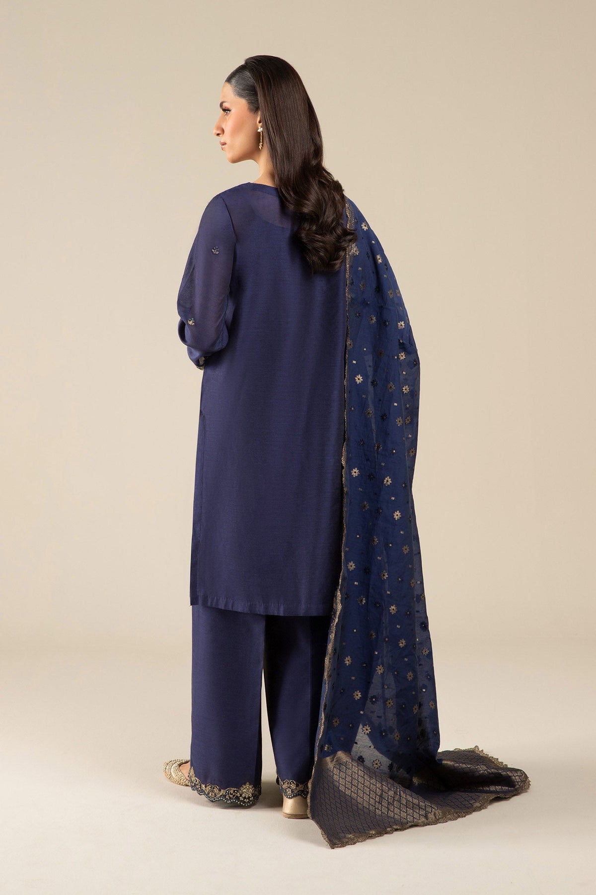 Maria B | Basics RTW | 3 Pc Embroidered Two Tone Silk Suit | MB-FS25-30 -  Maria B Ladies Clothes - Original Designer Dress - House of Maryam