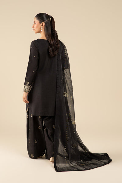 Maria B | Basics RTW | 3 Pc Embroidered Raw Silk Suit | MB-FS25-32-B -  Maria B Ladies Clothes - Original Designer Dress - House of Maryam