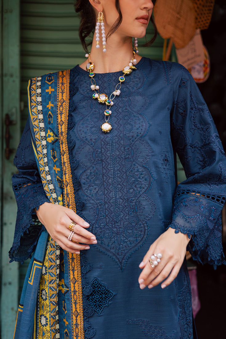 Marjjan | Carnation Lawn | MBL-13 A (TEAL BLUE) -  Marjjan Ladies Clothes - Original Designer Dress - House of Maryam