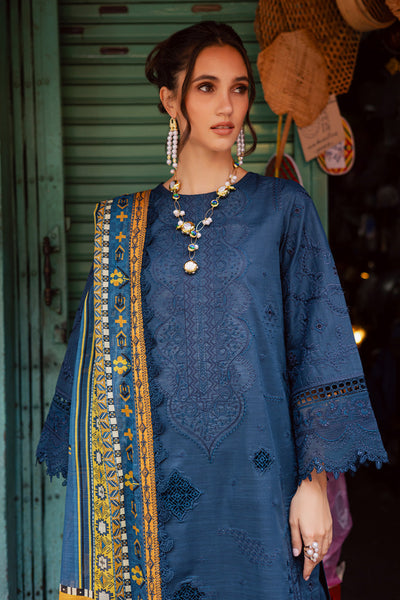 Marjjan | Carnation Lawn | MBL-13 A (TEAL BLUE) -  Marjjan Ladies Clothes - Original Designer Dress - House of Maryam