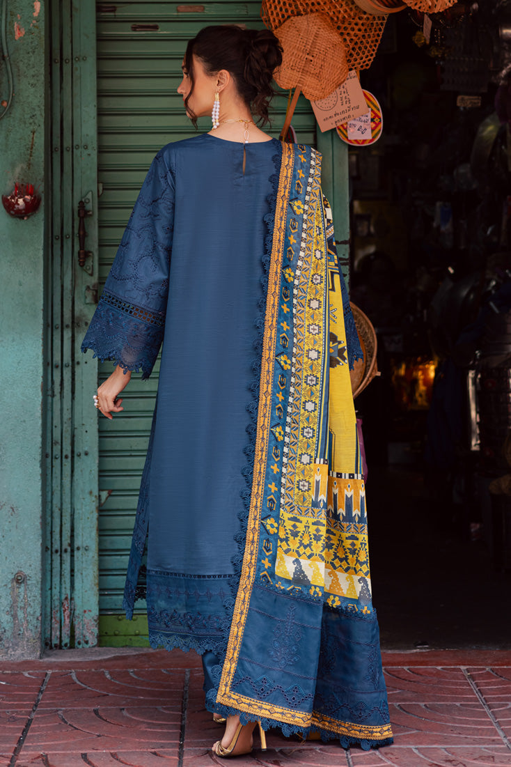 Marjjan | Carnation Lawn | MBL-13 A (TEAL BLUE) -  Marjjan Ladies Clothes - Original Designer Dress - House of Maryam