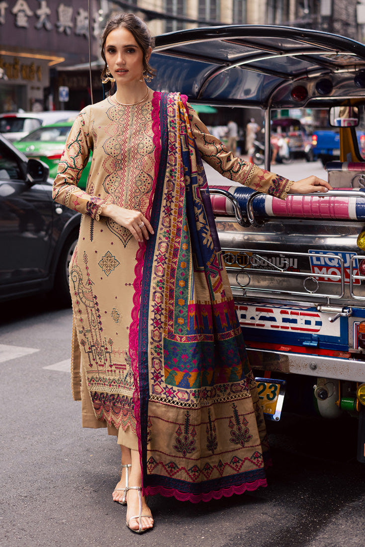 Marjjan | Carnation Lawn | MBL-13 B (BEIGE) -  Marjjan Ladies Clothes - Original Designer Dress - House of Maryam