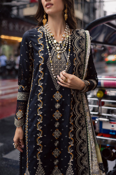 Marjjan | Carnation Lawn | MBL-14 A (BLACK) -  Marjjan Ladies Clothes - Original Designer Dress - House of Maryam
