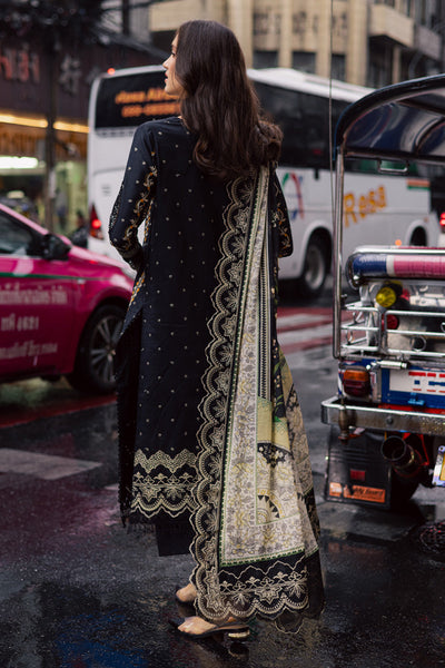 Marjjan | Carnation Lawn | MBL-14 A (BLACK) -  Marjjan Ladies Clothes - Original Designer Dress - House of Maryam