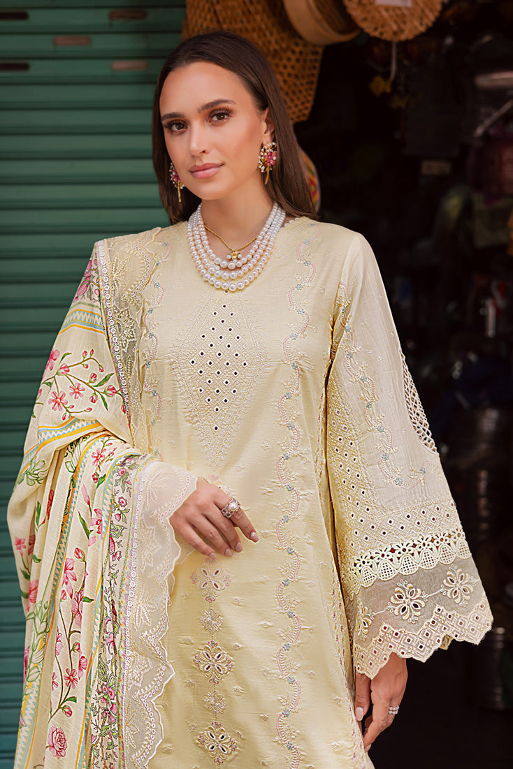 Marjjan | Carnation Lawn | MBL-14 B (LIME YELLOW) -  Marjjan Ladies Clothes - Original Designer Dress - House of Maryam