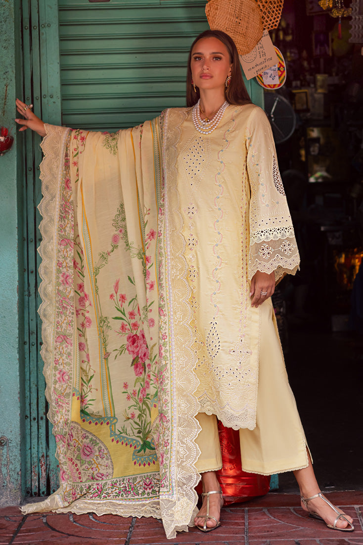 Marjjan | Carnation Lawn | MBL-14 B (LIME YELLOW) -  Marjjan Ladies Clothes - Original Designer Dress - House of Maryam