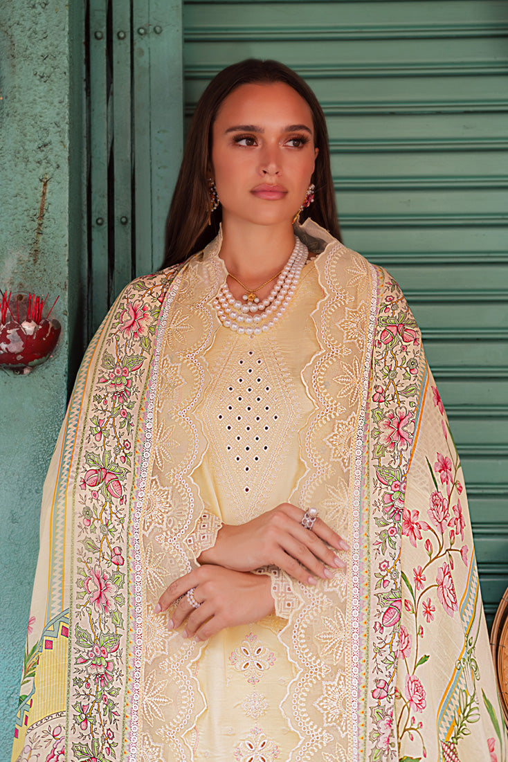Marjjan | Carnation Lawn | MBL-14 B (LIME YELLOW) -  Marjjan Ladies Clothes - Original Designer Dress - House of Maryam