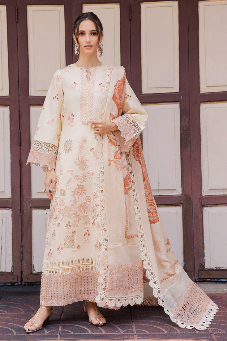 Marjjan | Carnation Lawn | MBL-16 A (ALMOND SKIN) -  Marjjan Ladies Clothes - Original Designer Dress - House of Maryam