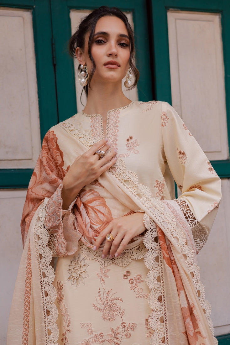 Marjjan | Carnation Lawn | MBL-16 A (ALMOND SKIN) -  Marjjan Ladies Clothes - Original Designer Dress - House of Maryam
